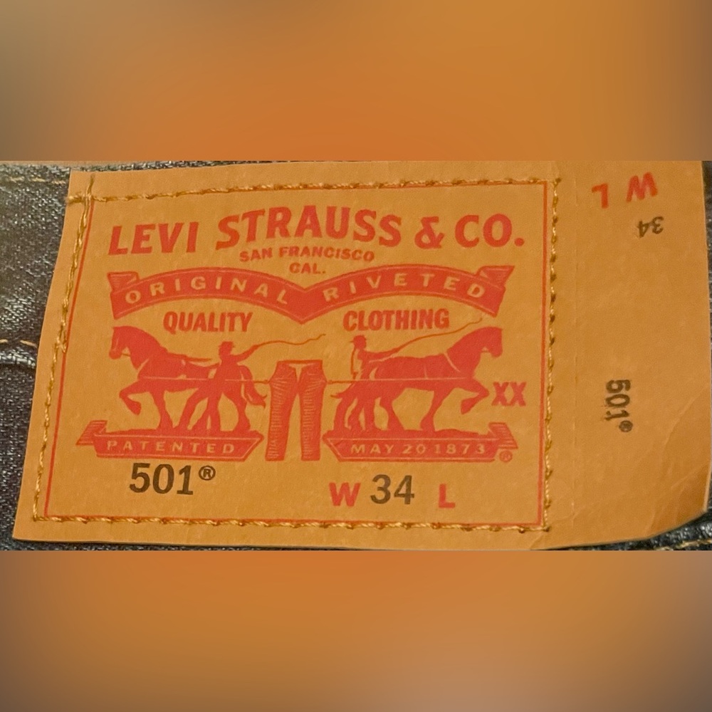 NWT Levi's 501 Original Fit Cut 34w Blue Jean Shorts - Picture 6 of 8